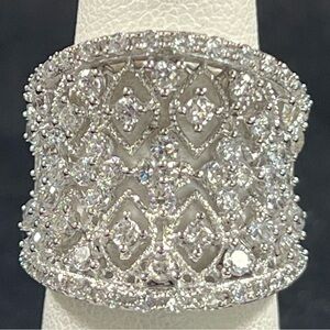 Corset CZ Sterling Silver Ring